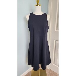 Womens Activewear Dress Black Racerback Dress Pockets Sporty Athletic